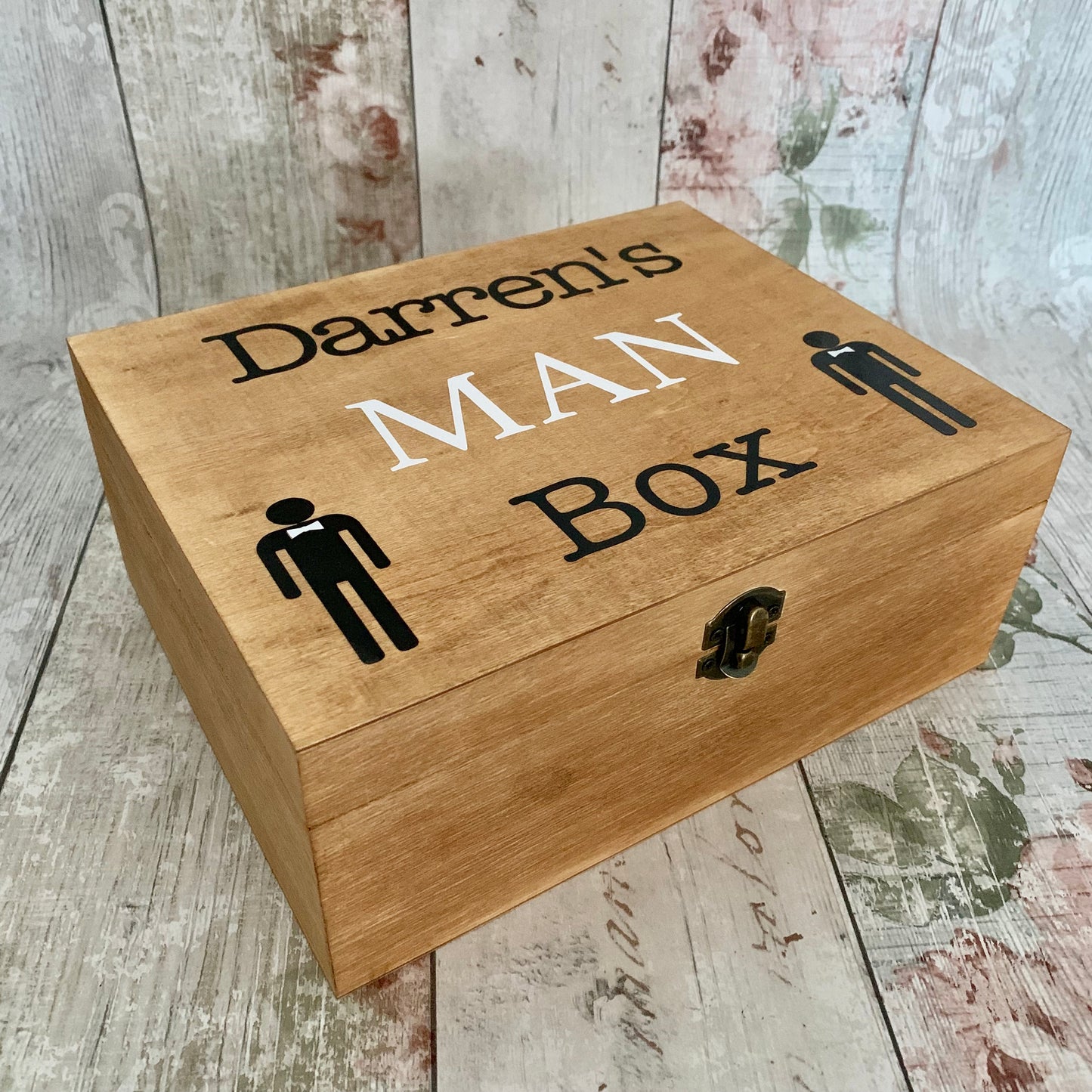 Personalised 'Man Box' Wooden Storage Box